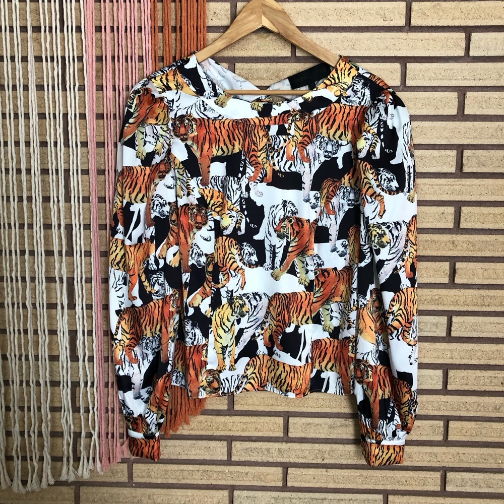 Leopard Print Top - Kendall & Kylie - Medium - Leopard Print Blouse